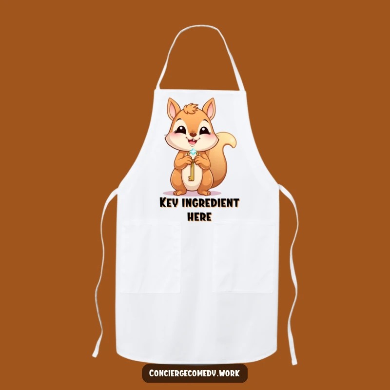 Funny Squirrel Key Apron: Cook with Joy and Adventure