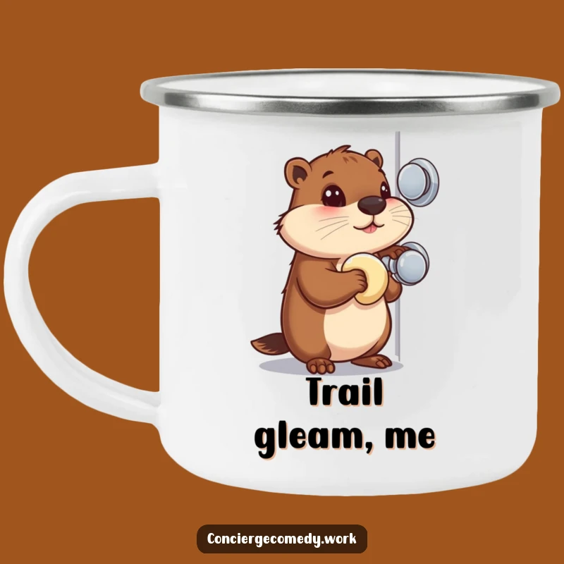 Funny Beaver Doorknob Camping Mug: Your Dedicated Trail Companion