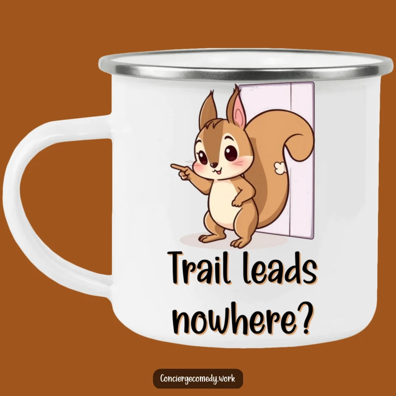 Funny Curious Squirrel Tiptoeing Camping Mug - Outdoor Mystery Drinkware