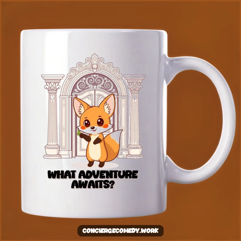 Funny Fox Doorway Mug: A Curious Gift for Explorers