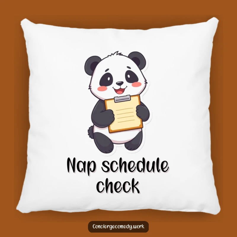 Funny Panda Clipboard Pillow - Cozy & Organized Accent for Your Home!