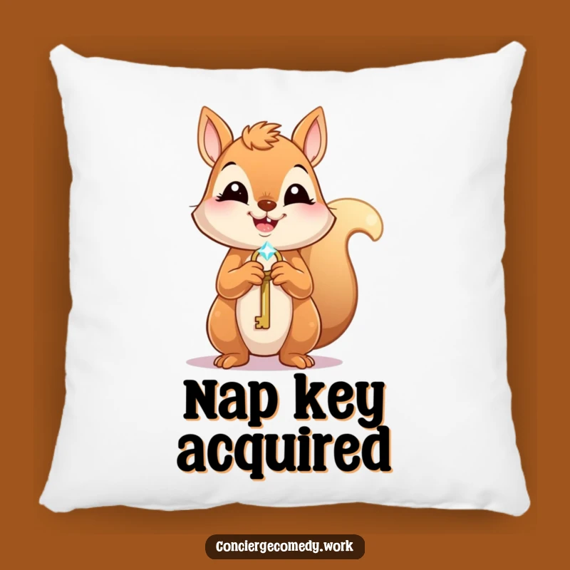 Cozy Funny Squirrel Key Pillow: Cuddle Up with Joyful Dreams