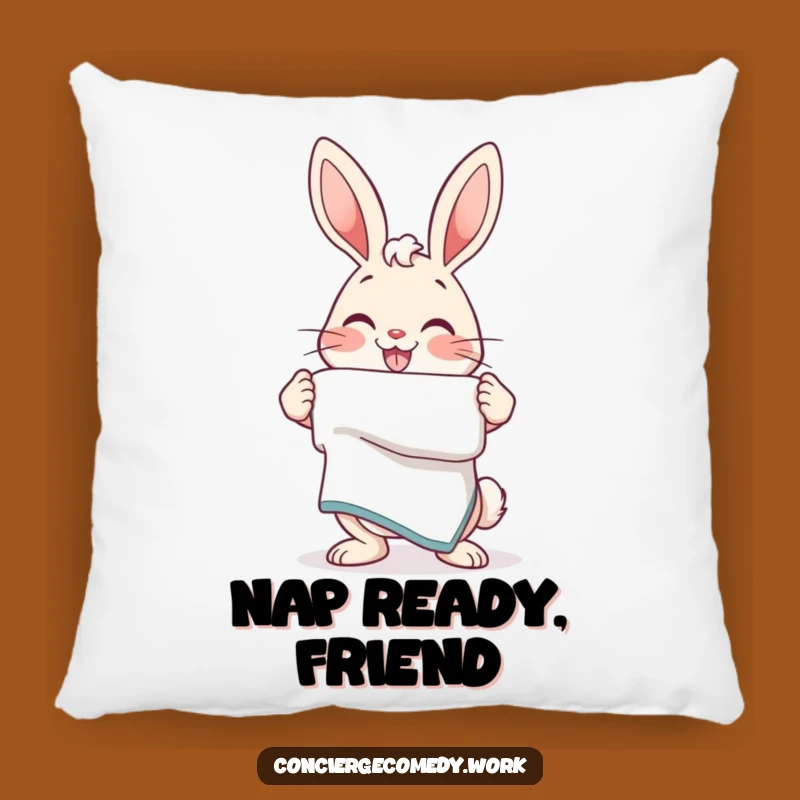 Cozy Funny Bunny Towel Pillow: Snuggle Up with Cuteness