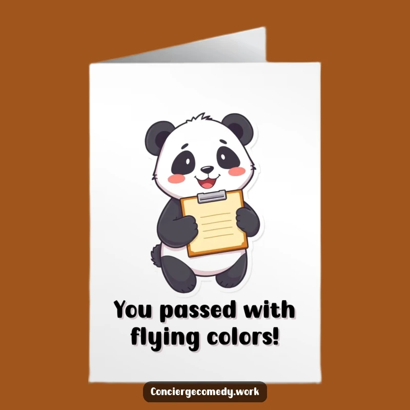 Free Printable Congrats Card: Panda Clipboard, Celebrate with Funny DIY