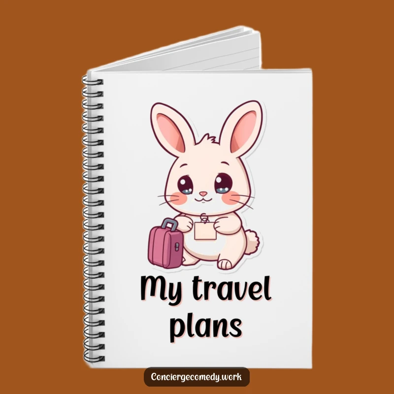 Funny Friendly Rabbit Notebook, Travel Journal, Hilarious Gift for Explorers