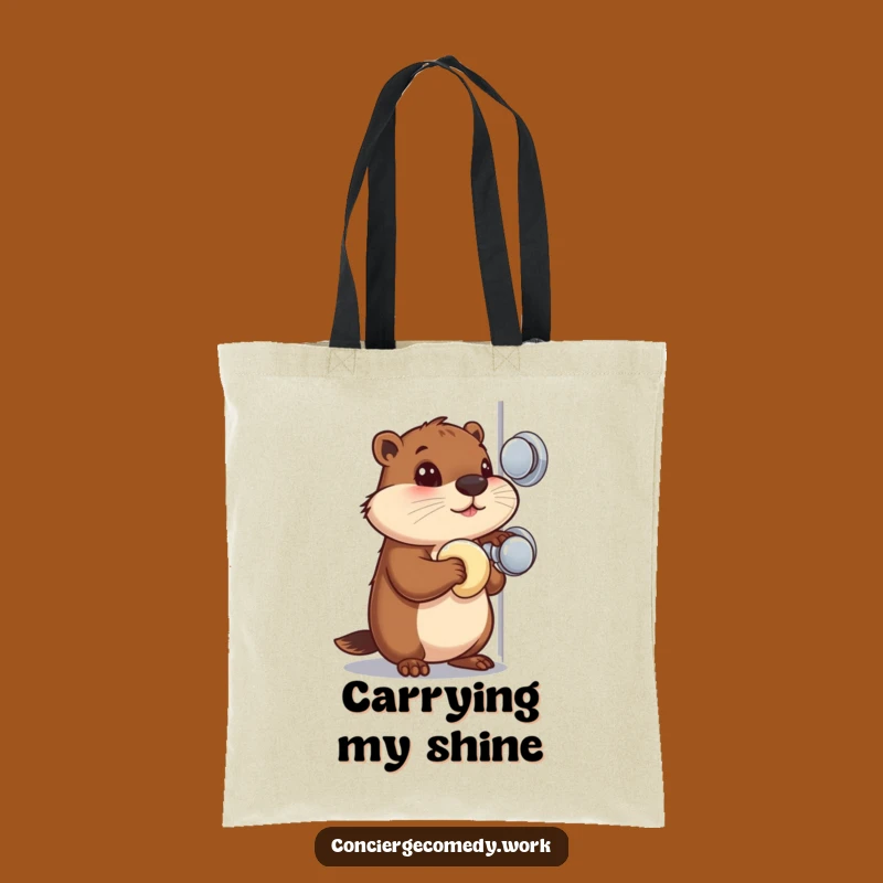 Funny Beaver Doorknob Tote Bag: Carry Your Dedication