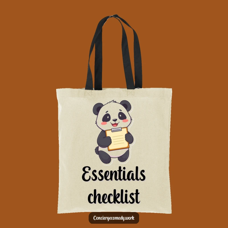 Funny Panda Clipboard Tote Bag - Carry Your Plans with Joy!