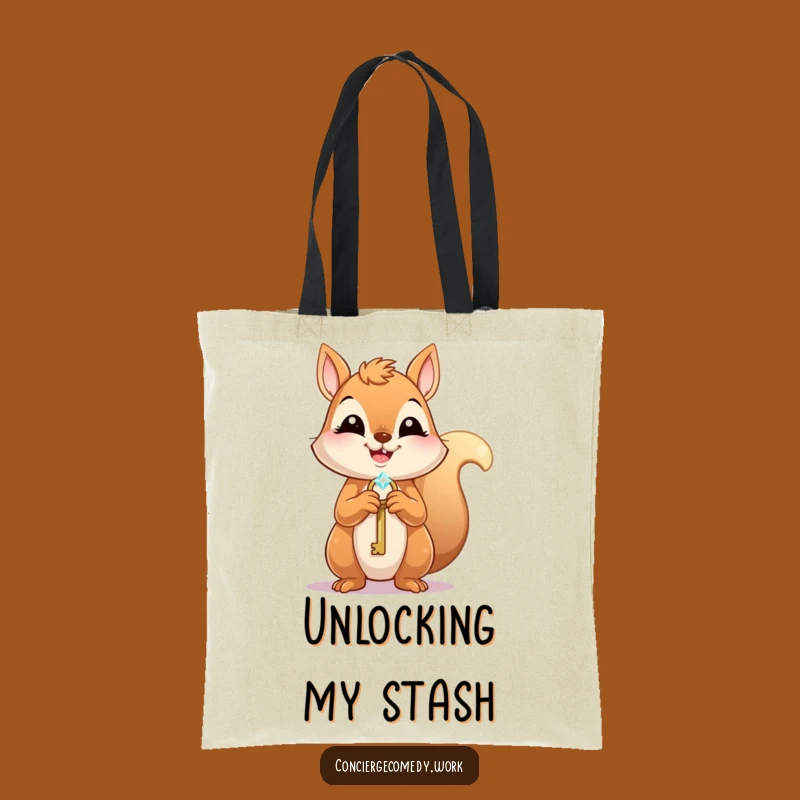 Funny Squirrel Key Tote Bag: Carry Your Dreams with Style